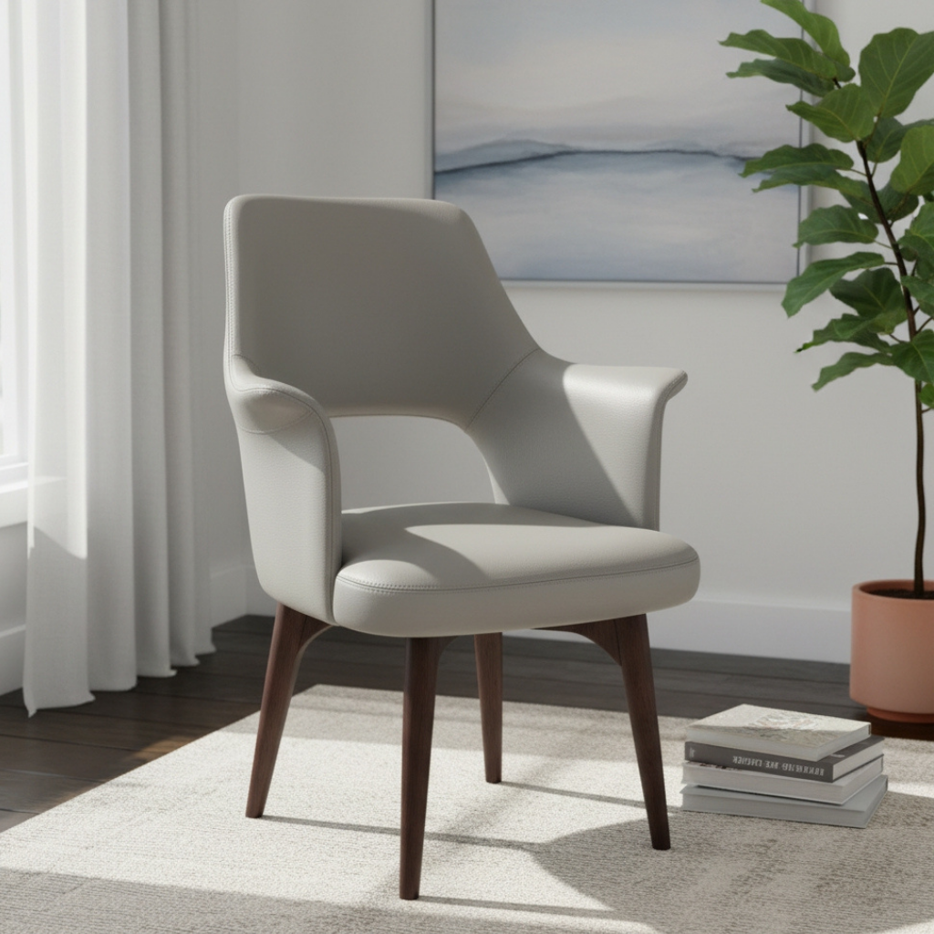 Livio Solid Wood Swivel Chair