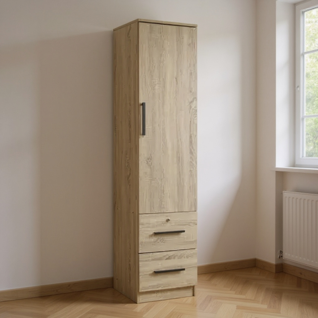 Lucas 1 Door with Drawer Wardrobe