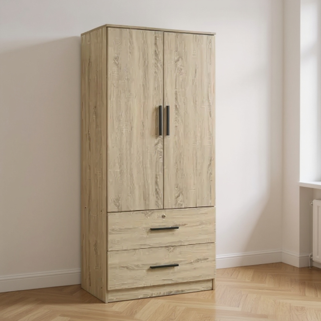 Lucas 2 Door with Drawer Wardrobe