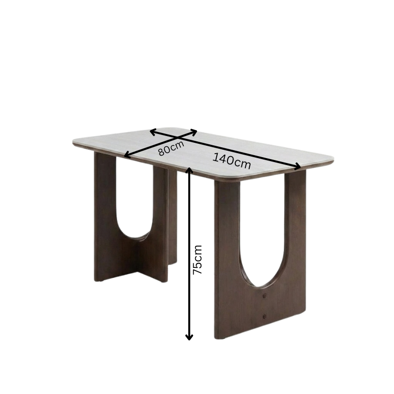 Luke Travertine Dining Table