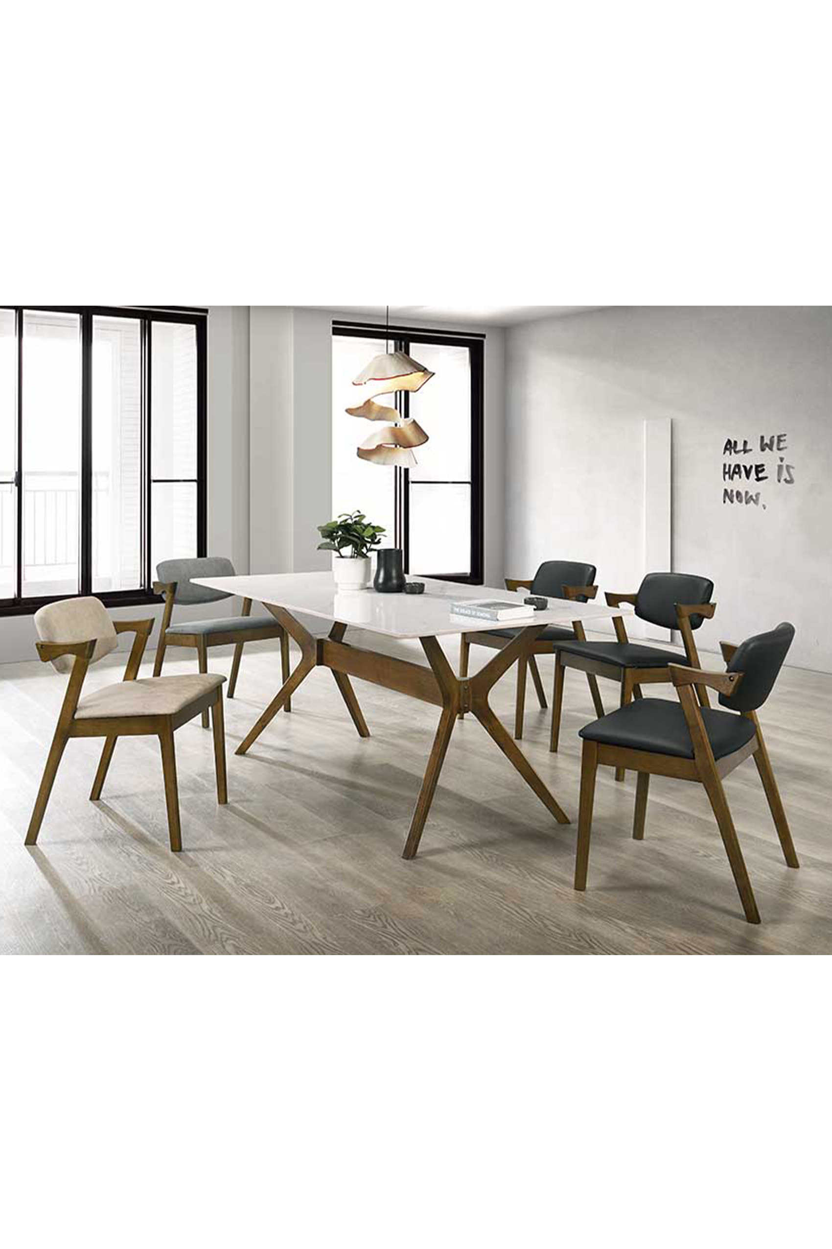 Marianopoli Dining Table + 6 Aurisina Dining Chairs