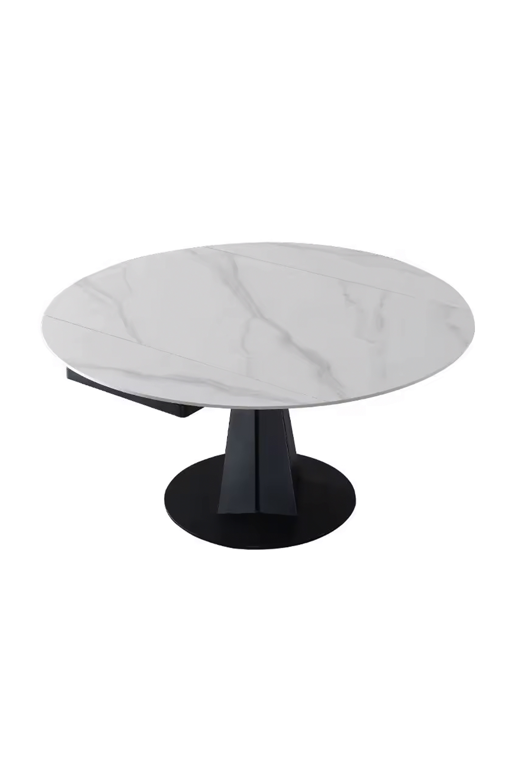 Modica Round Extendable Dining Table - Turn to Extend
