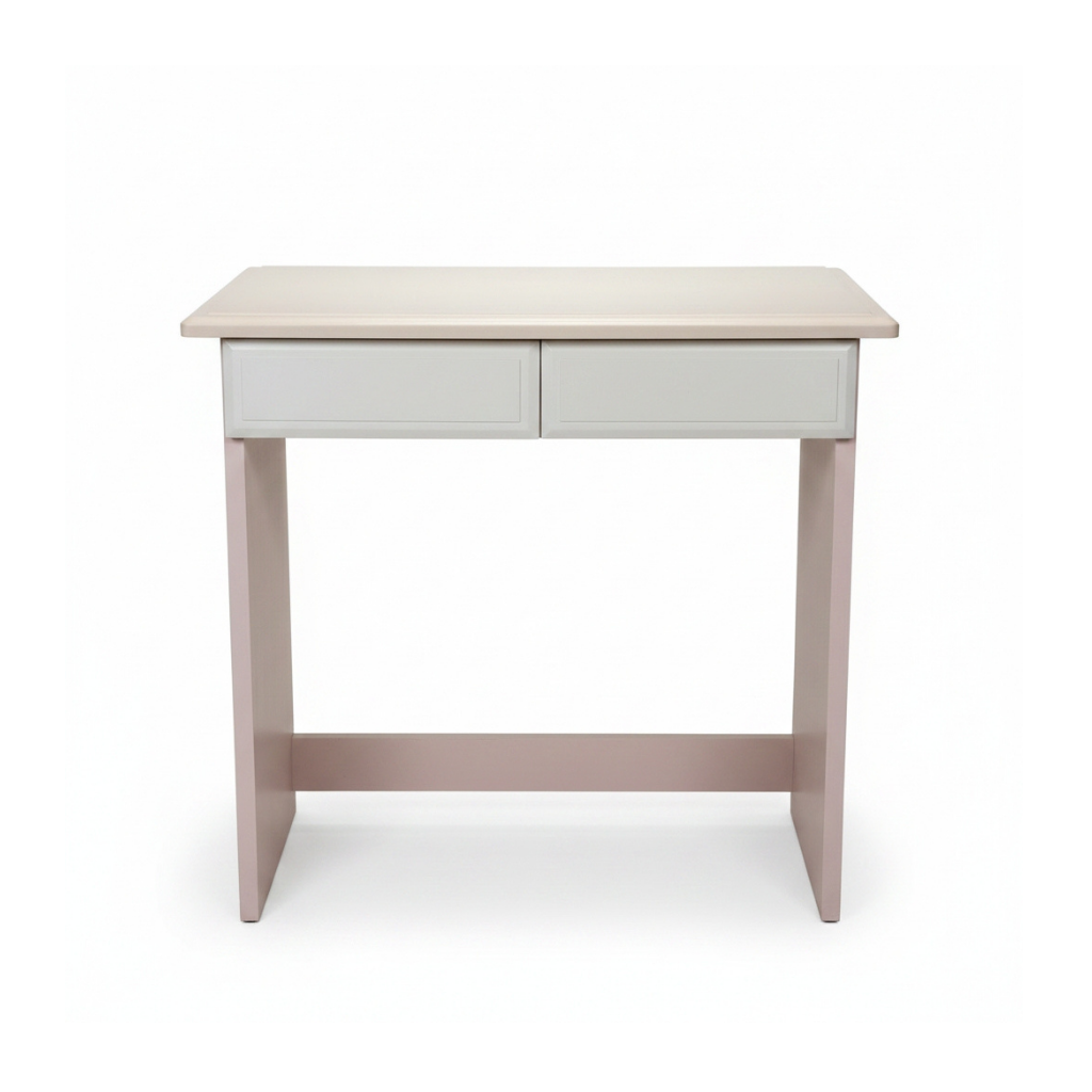 Noli Minimalist Study Table – Space Saving Office Desk with 2 Storage Drawers