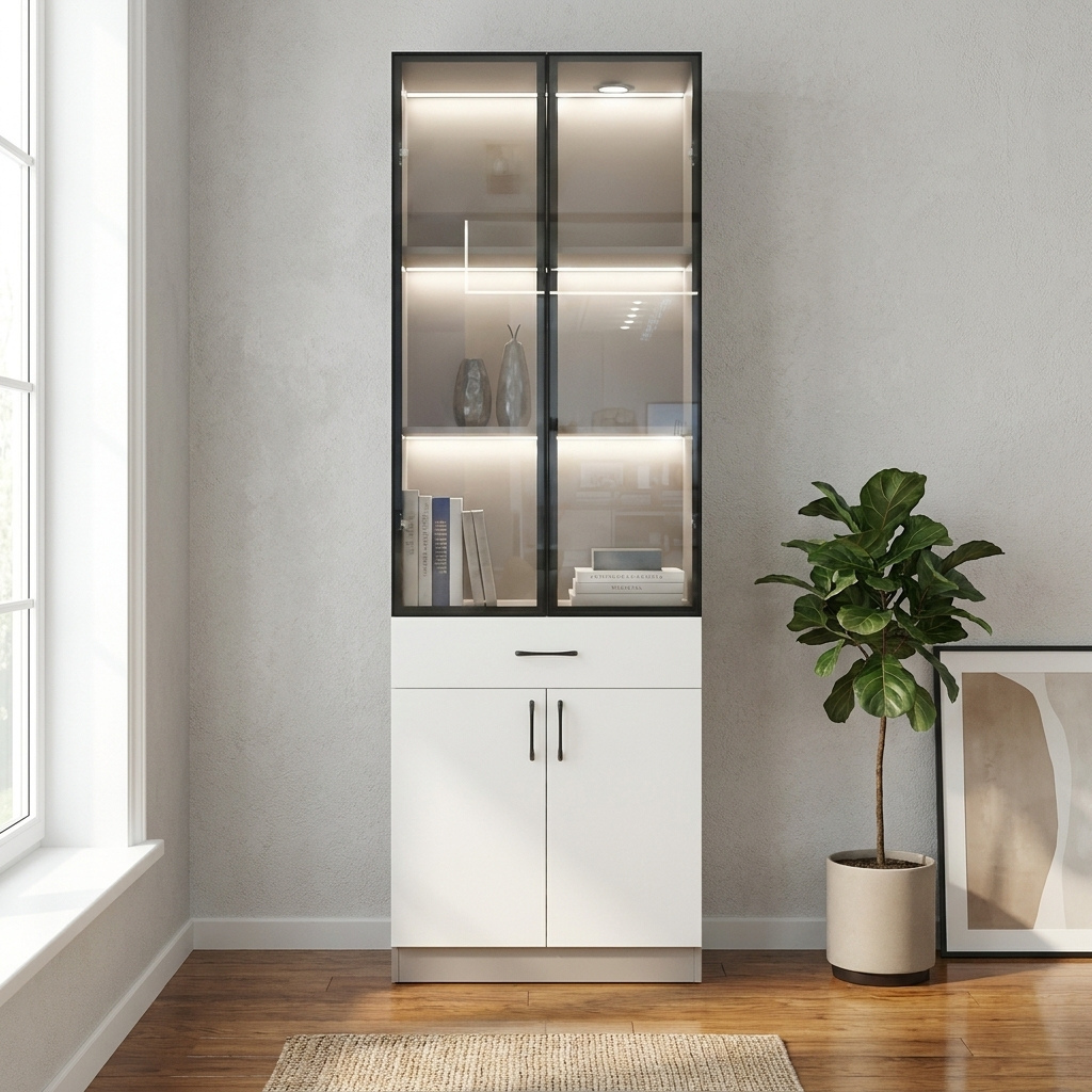Nora 2 Door Display Cabinet Multi-Purpose Storage