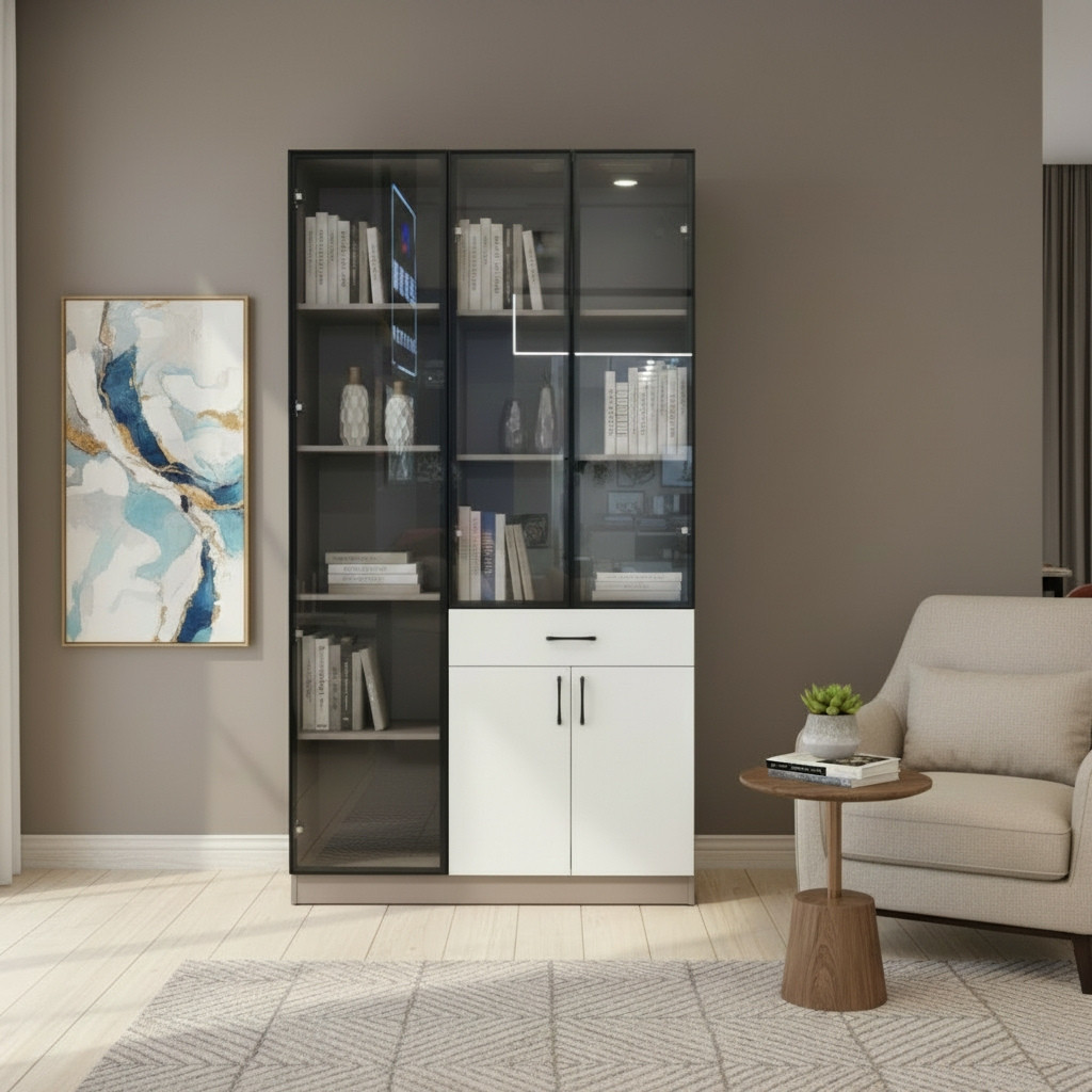 Nora 3 Door Display Cabinet Multi-Purpose Storage
