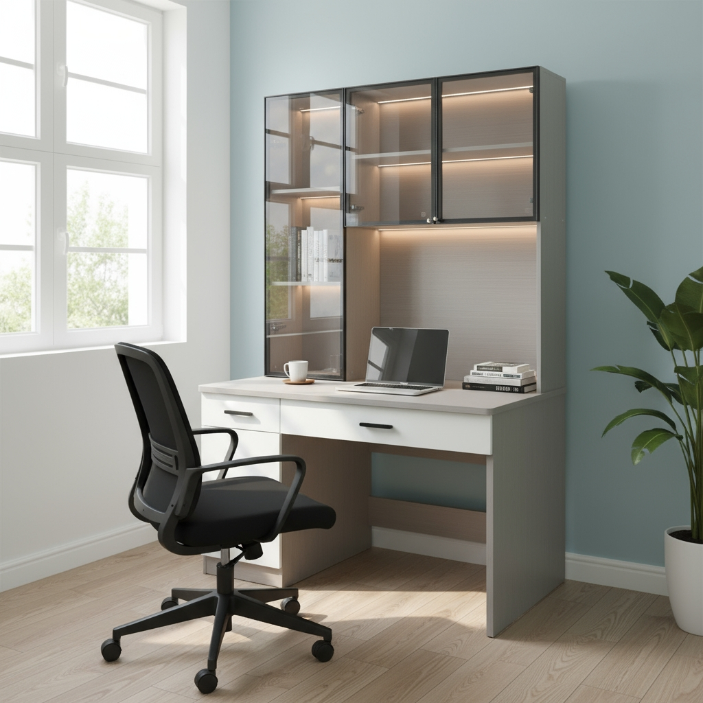 Nora Study Table With Bookshelf