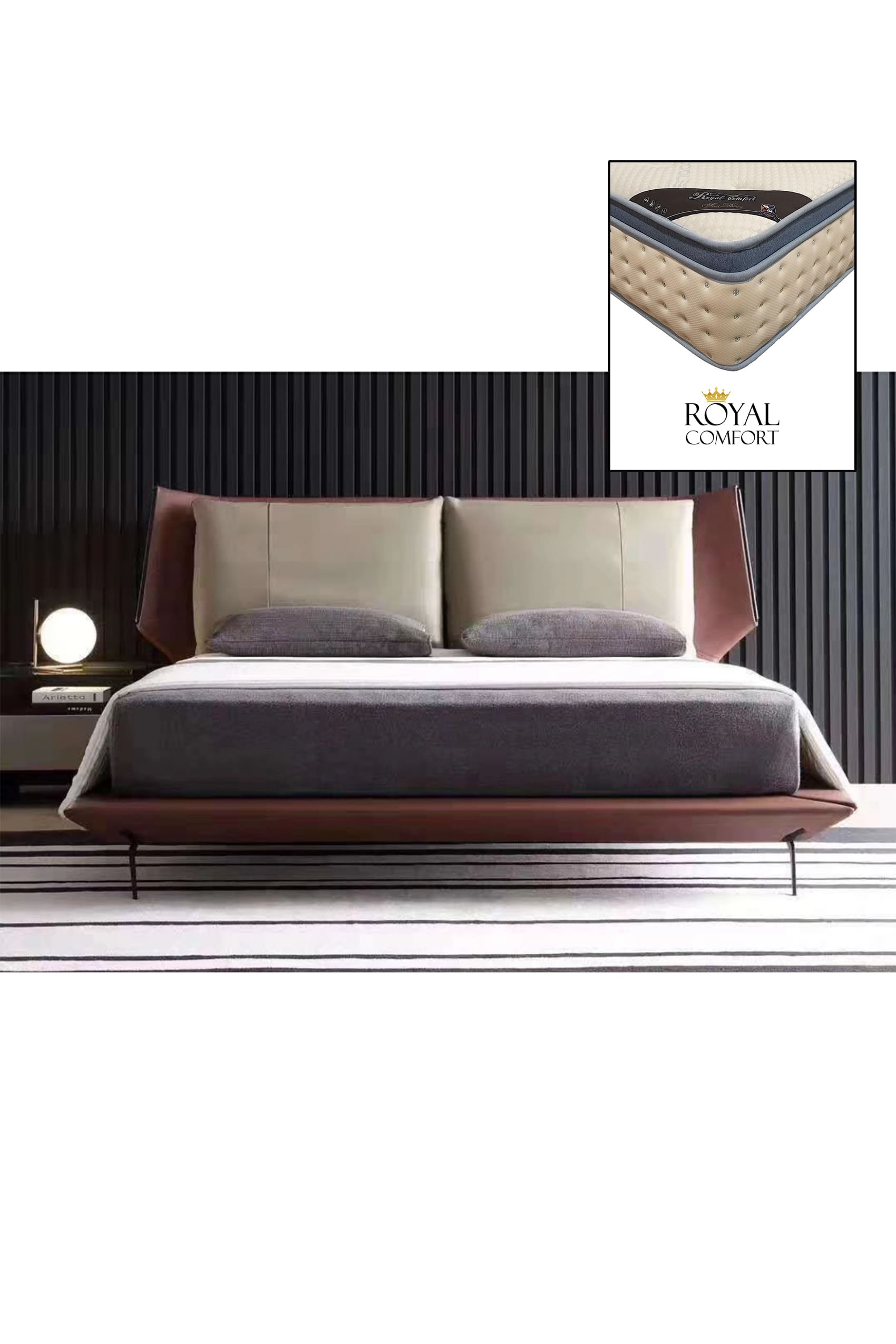 Oriana Designer Bed Frame + Royal Comfort (T5-219)