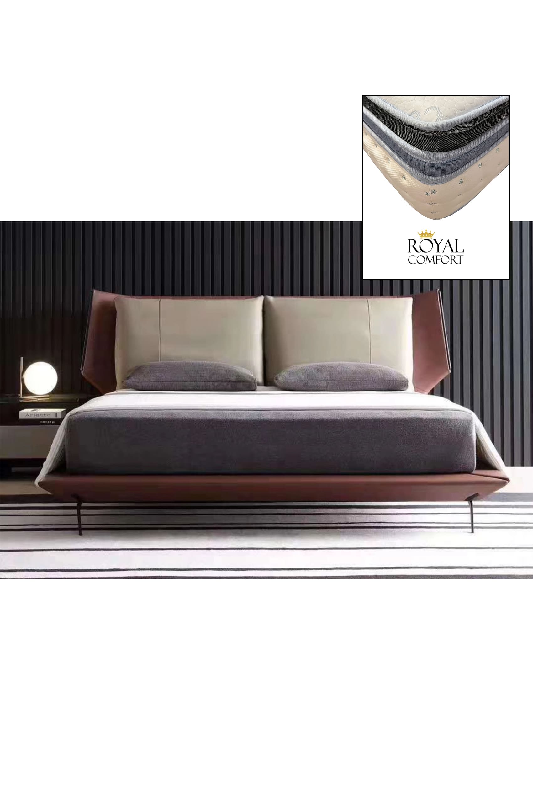 Oriana Designer Bed Frame + Royal Comfort (T5-998)
