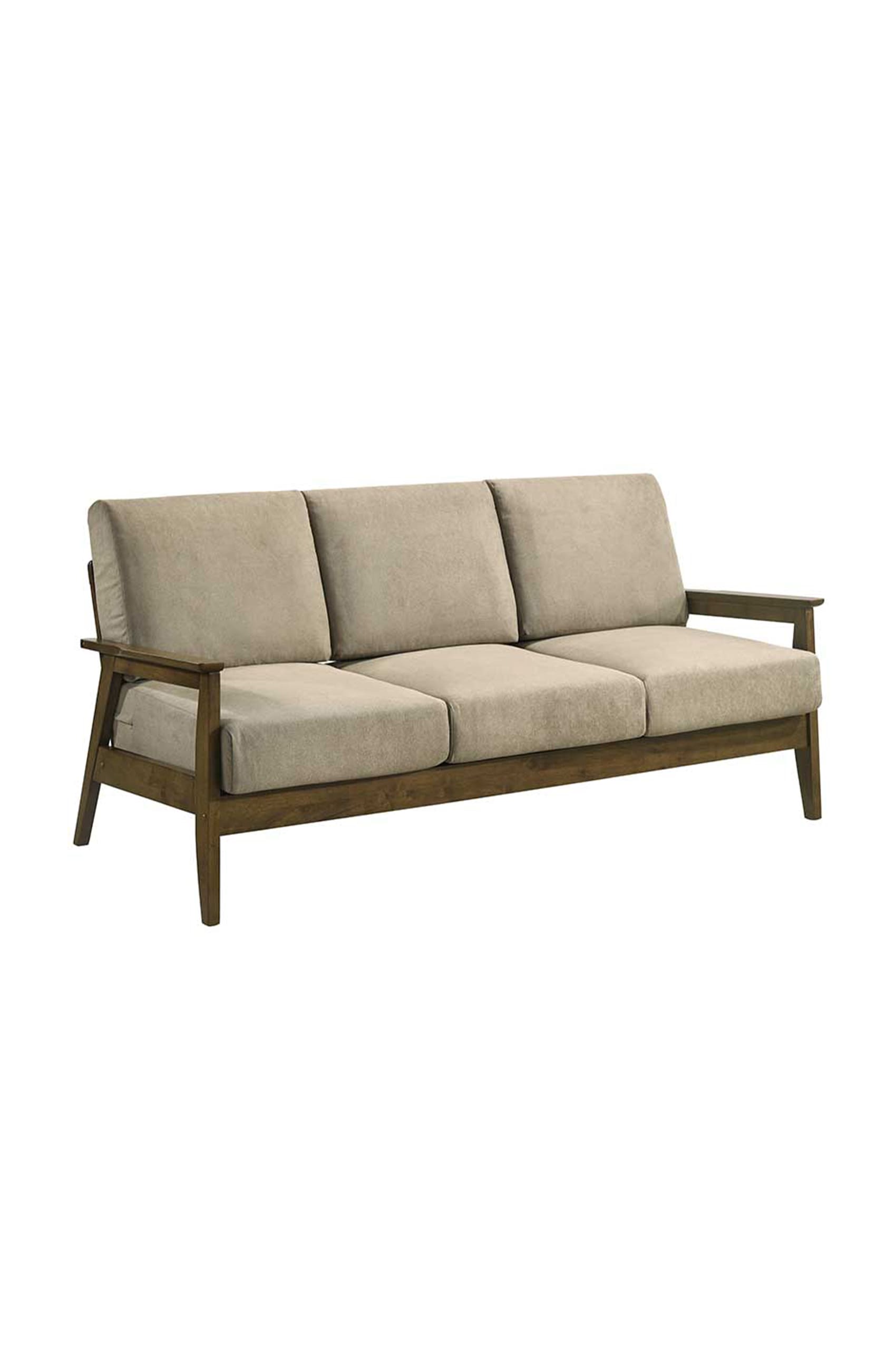 Orsaia Walnut 3 Seater Sofa