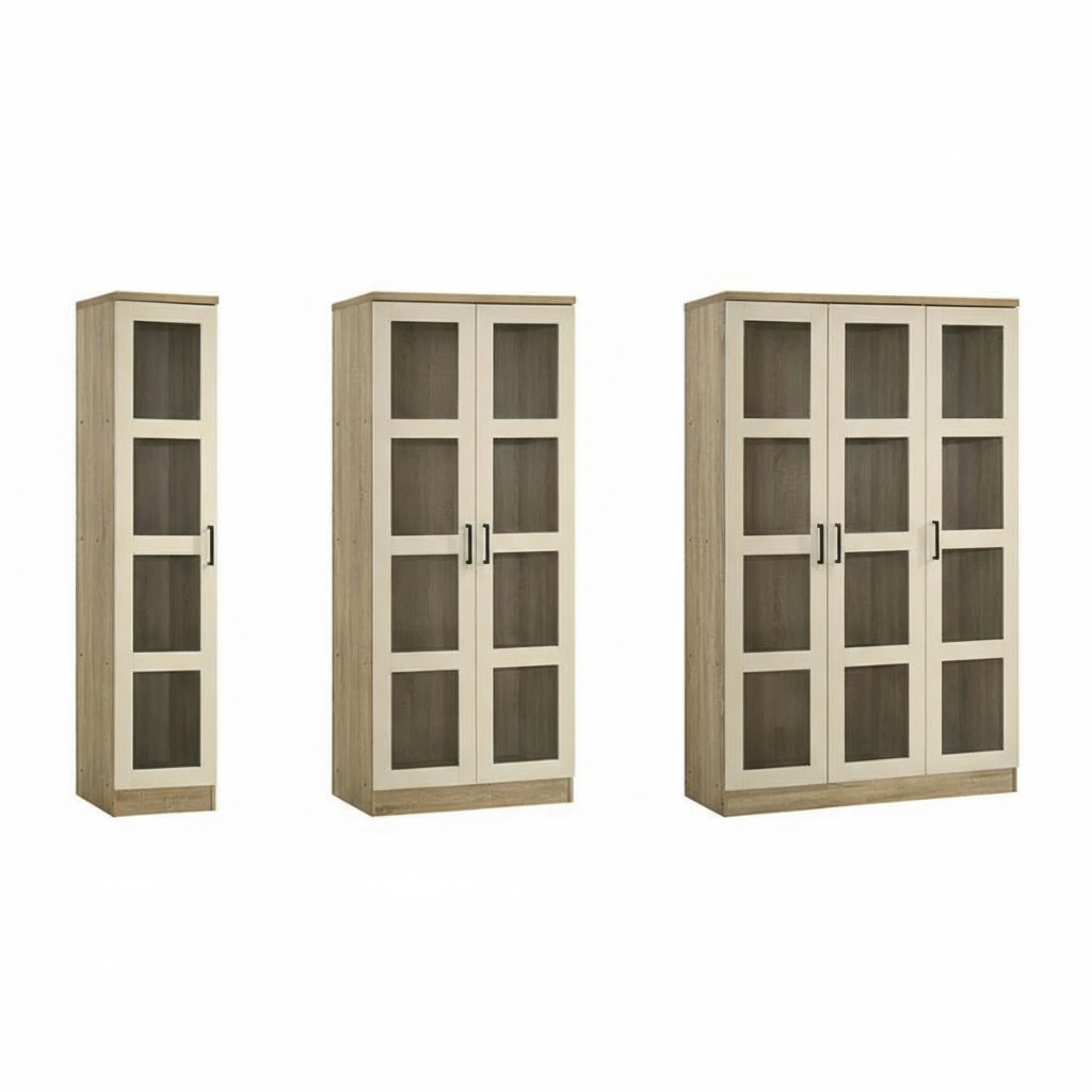 Pele 12 Shelves Multipurpose Cabinet (Sonoma Oak)