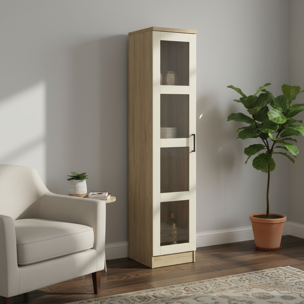 Pele 4 Shelves Multipurpose Cabinet (Sonoma Oak)
