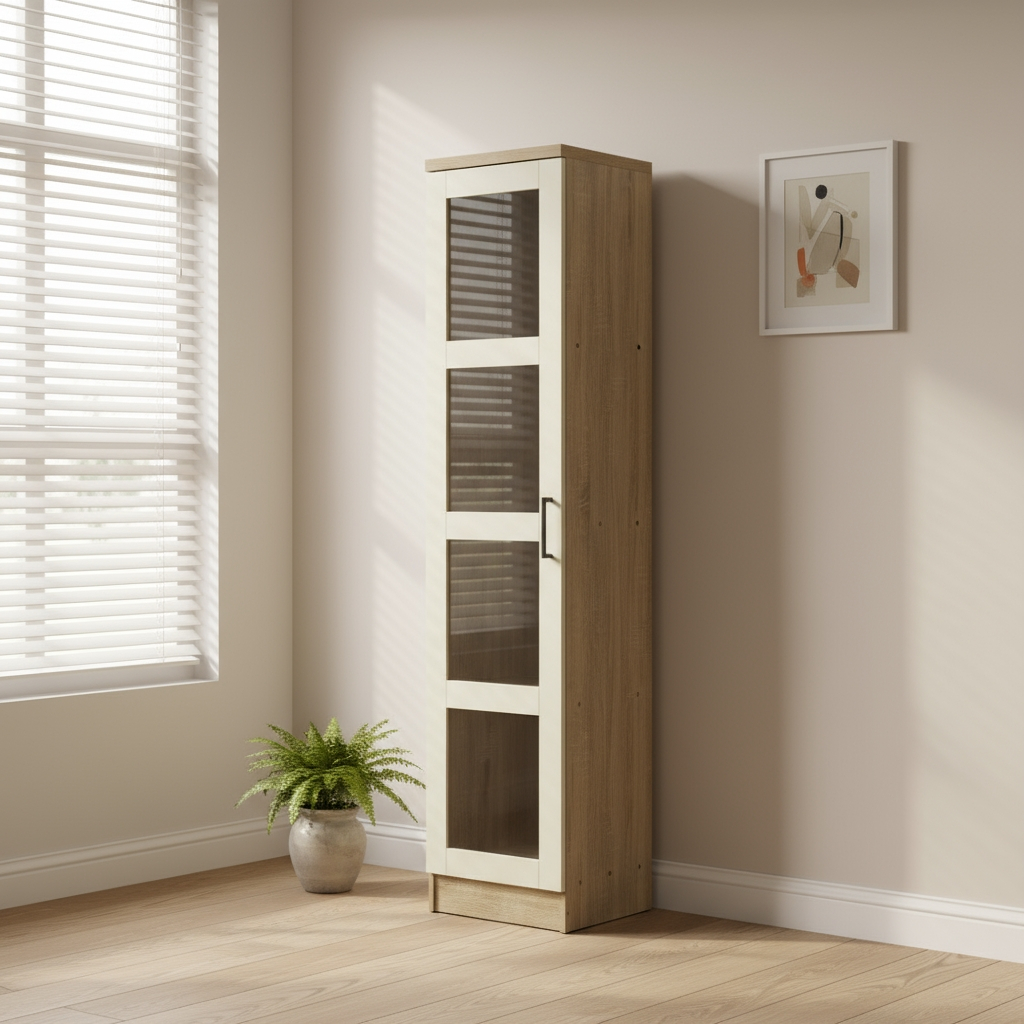 Pele 4 Shelves Multipurpose Cabinet (Sonoma Oak)