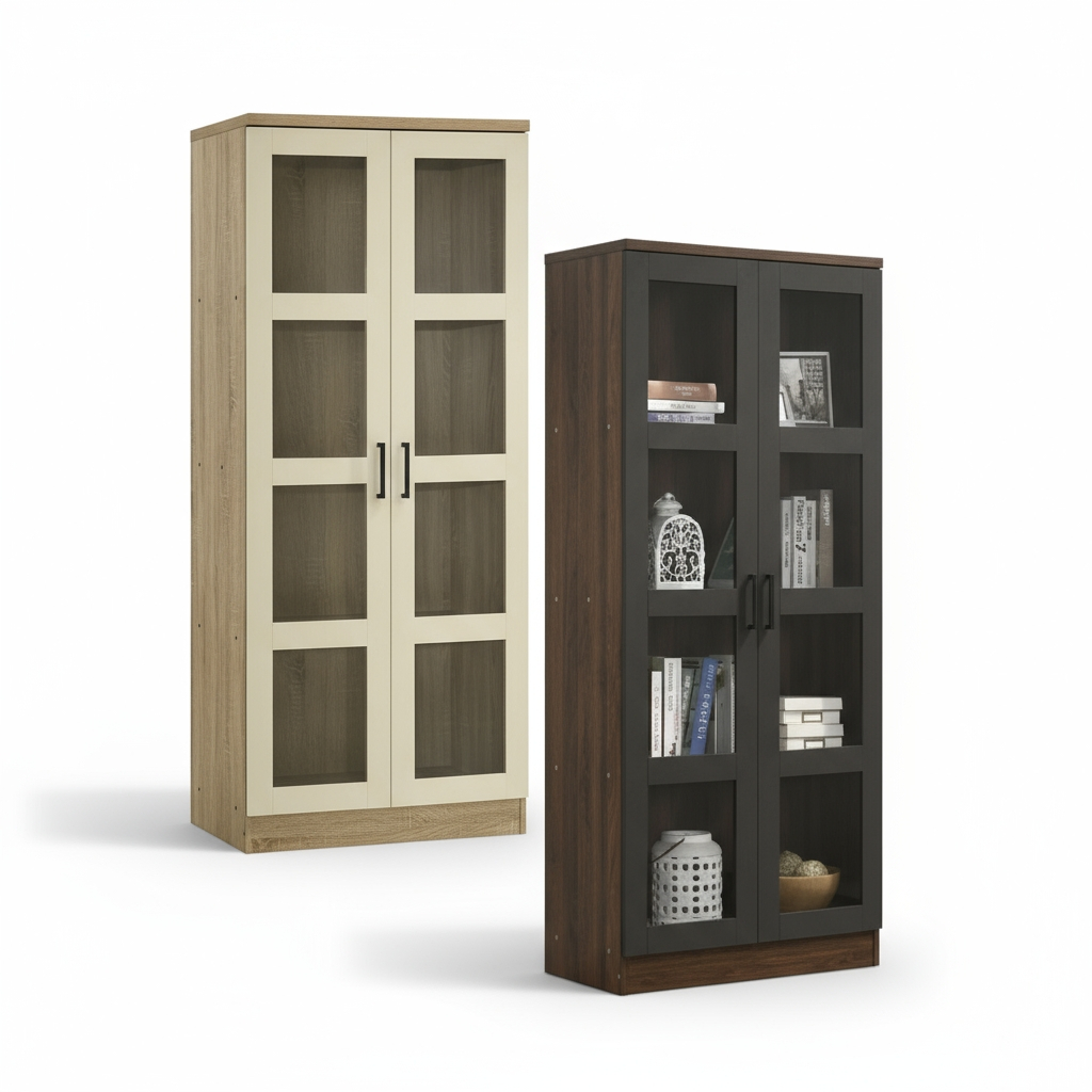 Pele 8 Shelves Multipurpose Cabinet (Sonoma Oak)
