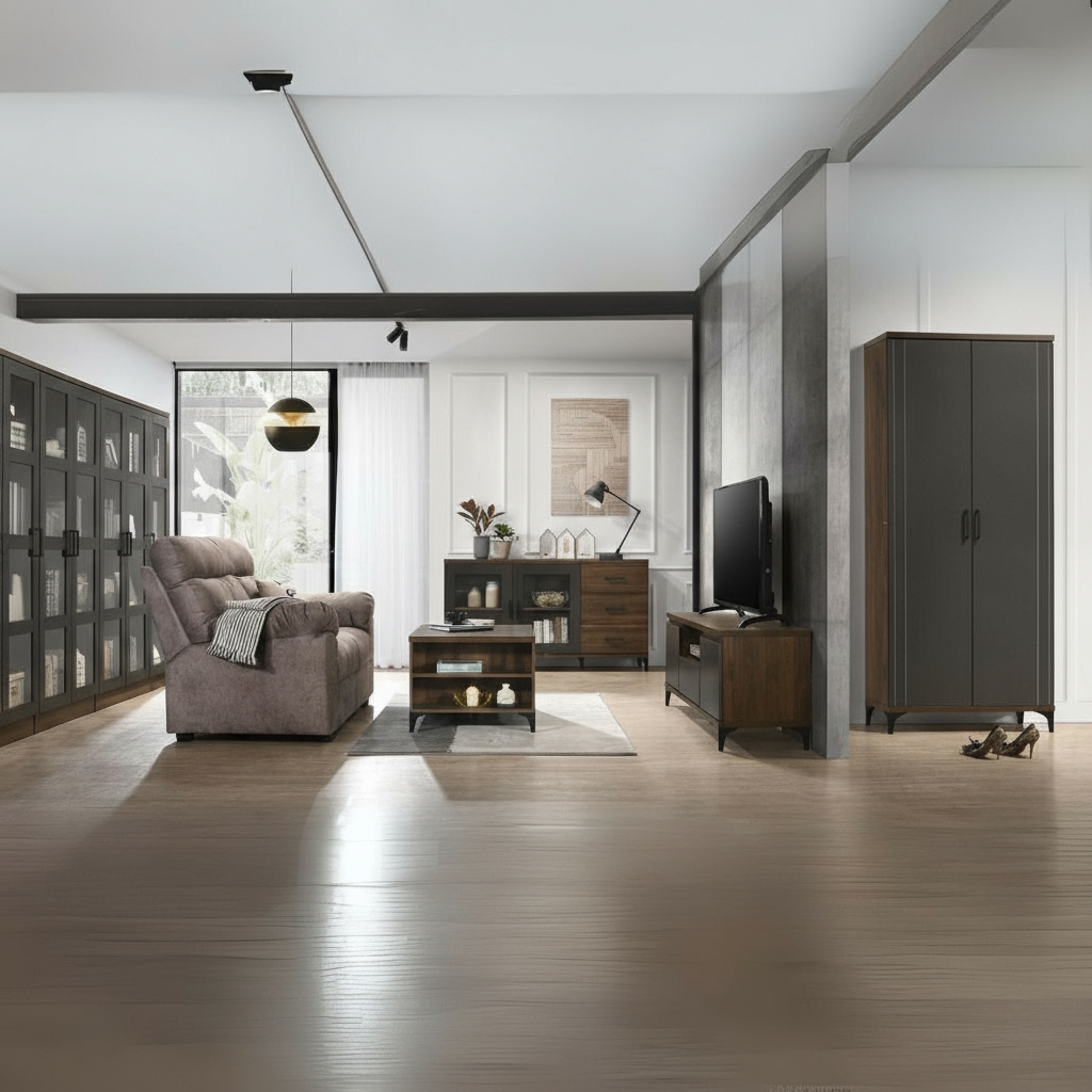 Pele 5ft TV Console (Columbia Nut)