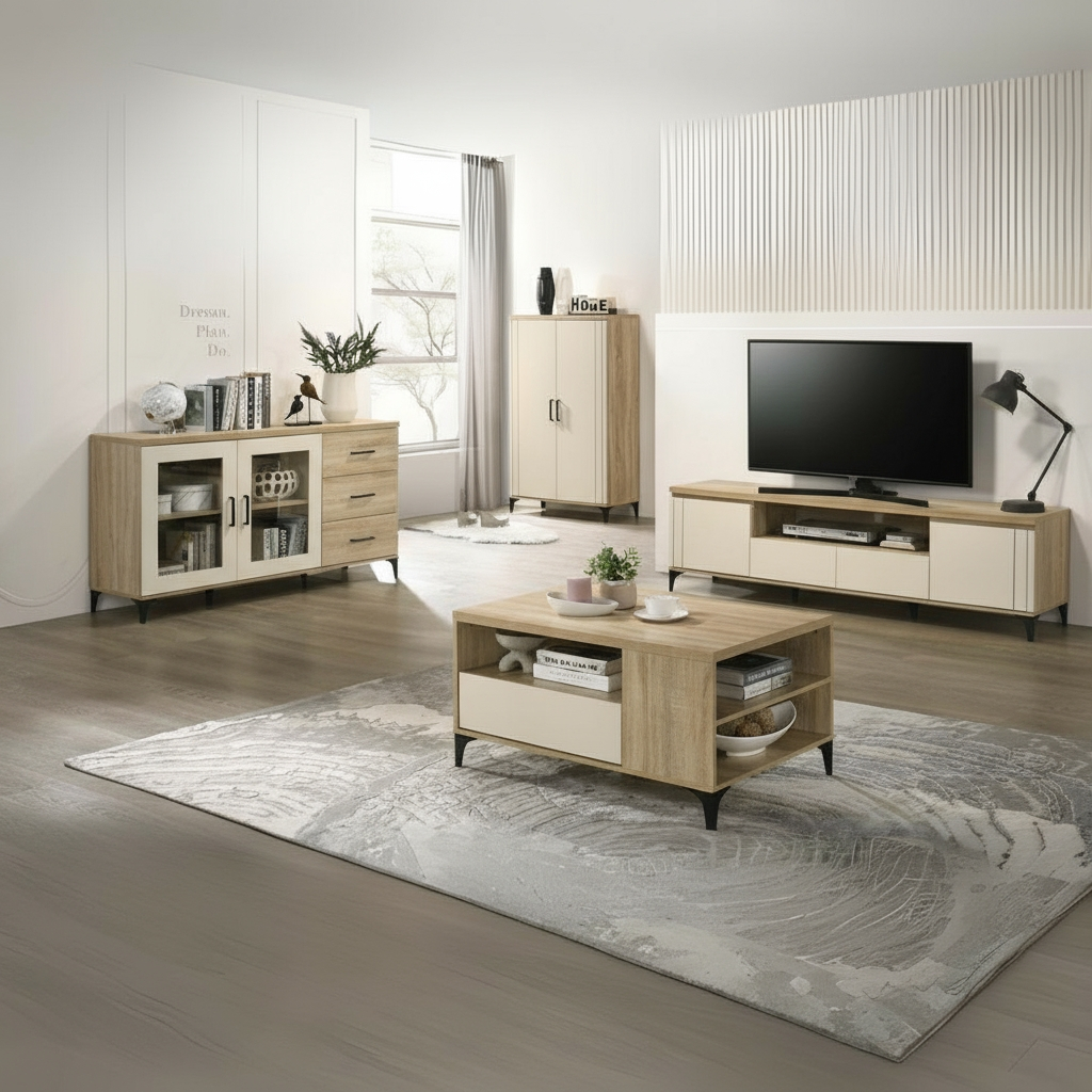 Pele 6ft TV Console (Sonoma Oak)