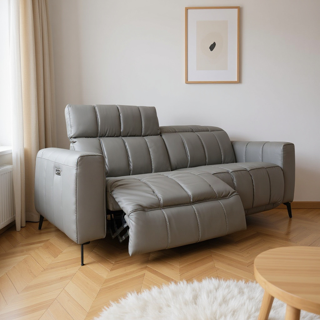 Pesaro Leather Sofa with Dual Recliner