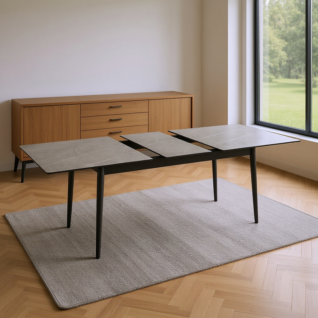 Petrizzi Extendable Dining Table 1.5m-1.8m (Pull to Extend)