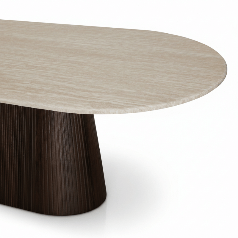 Pietro Travertine Dining Table