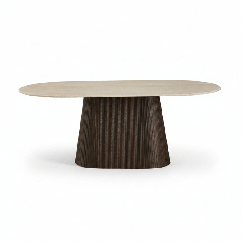 Pietro Travertine Dining Table