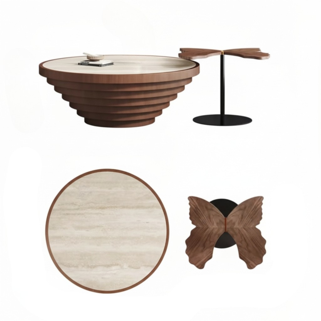 Pino 2 in 1 Round Coffee Table