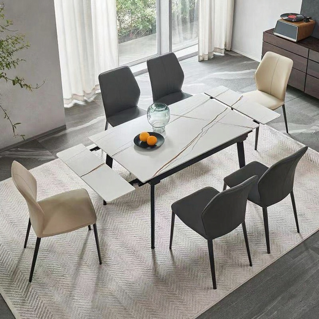 Redavalle Extendable Dining Set 1.2m-1.8m (Side to Extend)