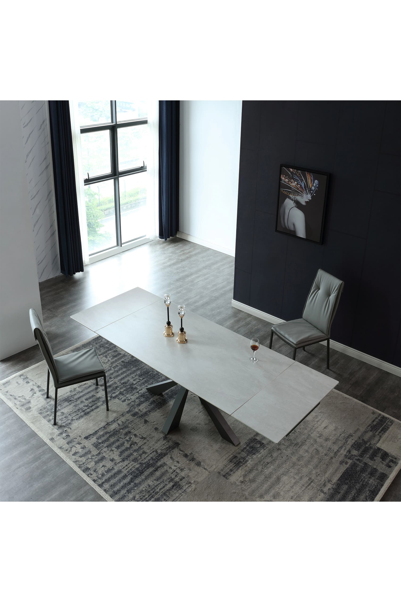 Sabini Extendable Dining Table 1.4m-2.0m (Side to Extend)