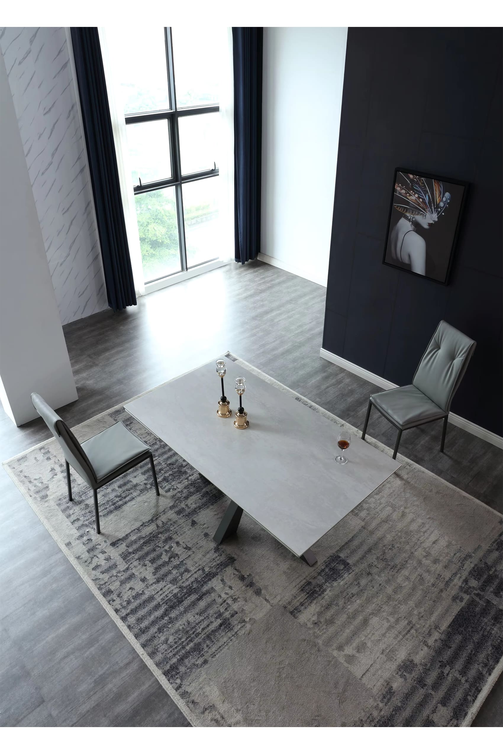 Sabini Extendable Dining Table 1.4m-2.0m (Side to Extend)
