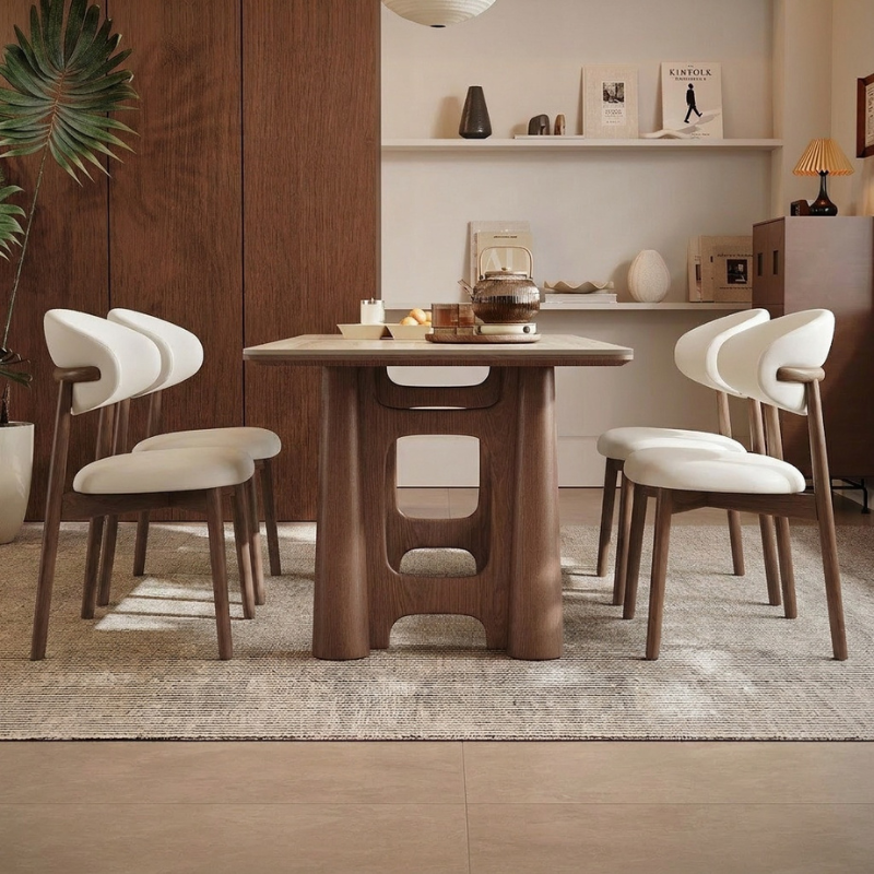 Talia Travertine Dining Table