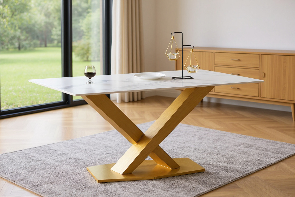 Vitoria Gold Dining Table