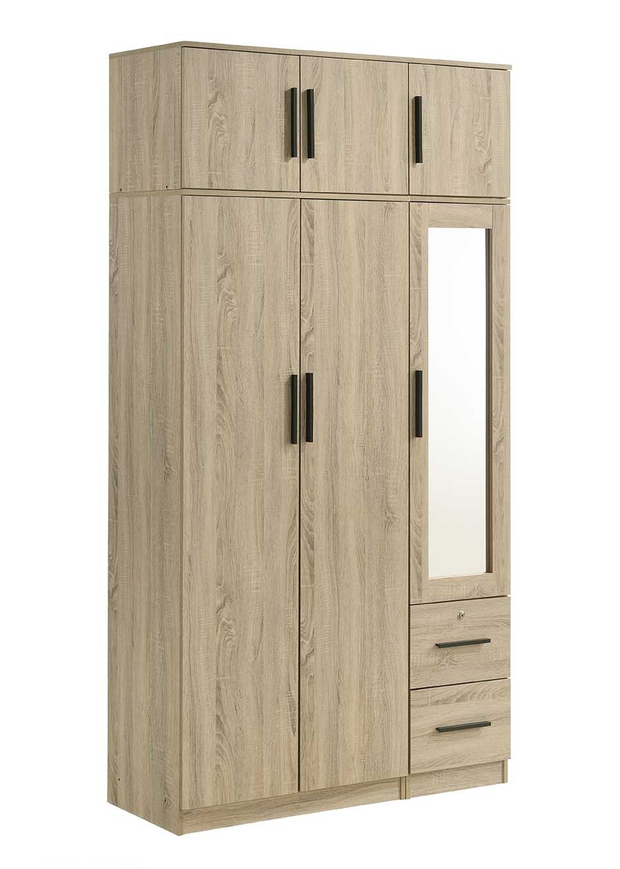 Lucas 3 Door with Drawer and Mirror Wardrobe Combo 2