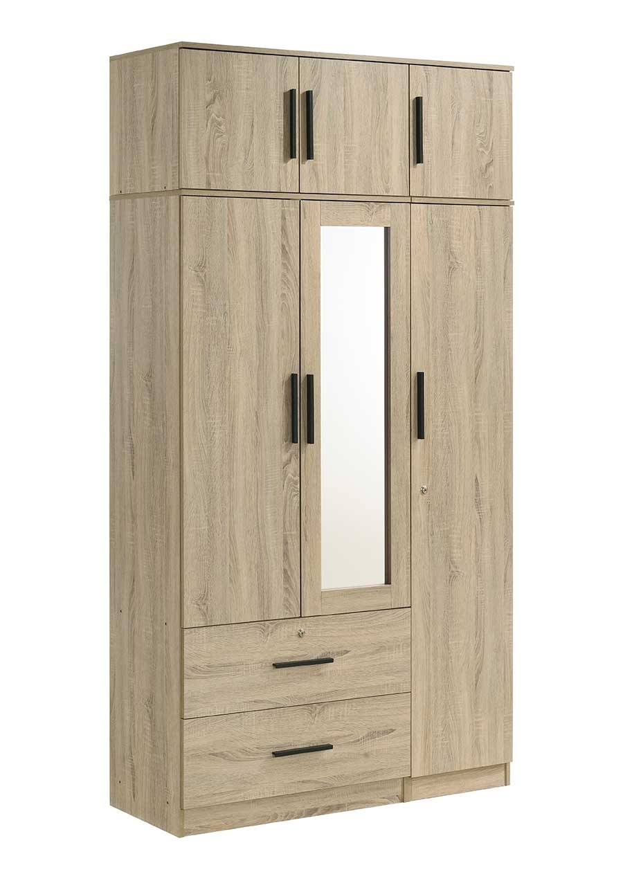 Lucas 3 Door with Drawer and Mirror Wardrobe Combo 1