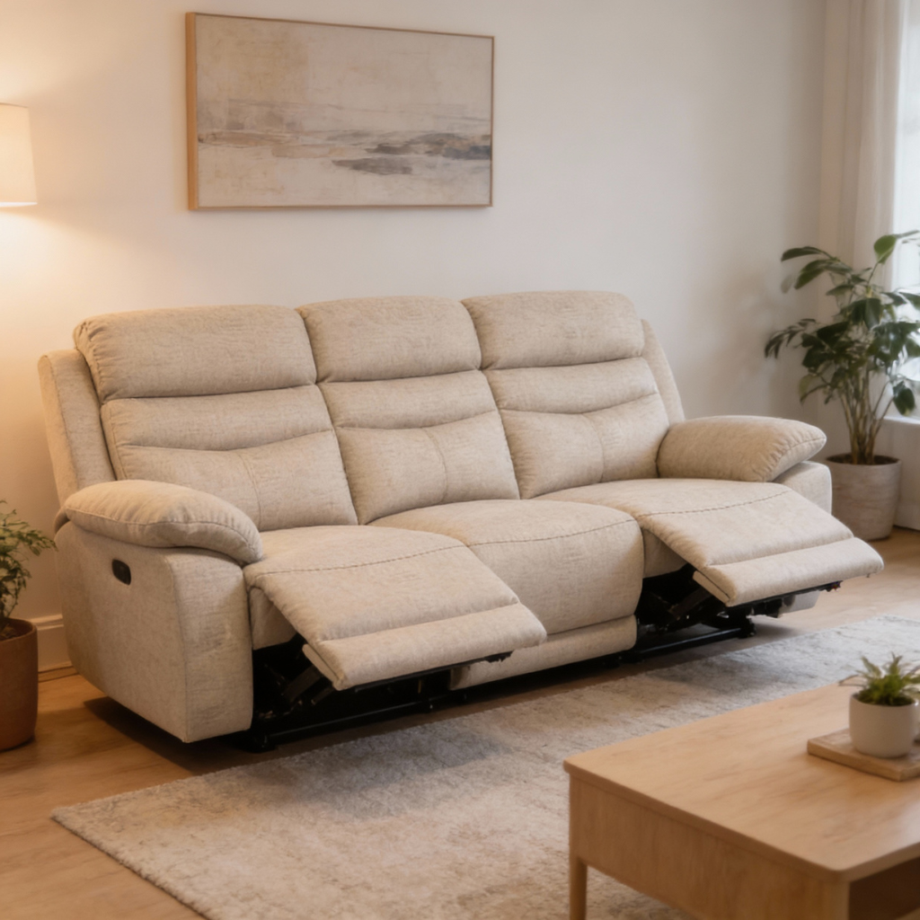 Wren 3 Seater Recliner Sofa (Pet Friendly Fabric)