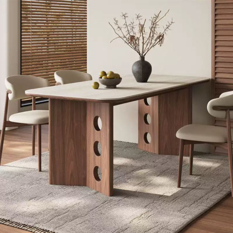 Xavi Travertine Dining Table