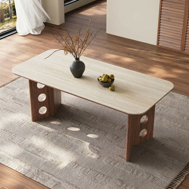 Xavi Travertine Dining Table