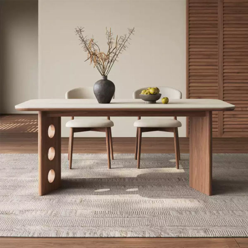Xavi Travertine Dining Table