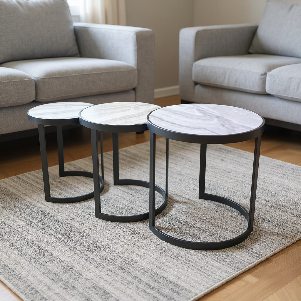 Zonis Nesting Marble Coffee Table