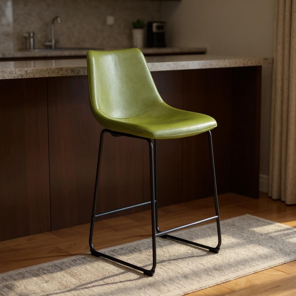 Barton Leather Bar Chair