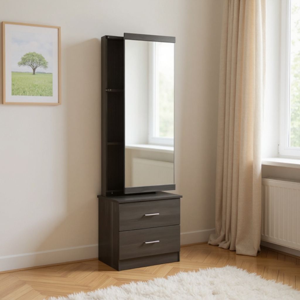 Jacob Walnut 2 Drawer Dressing Table