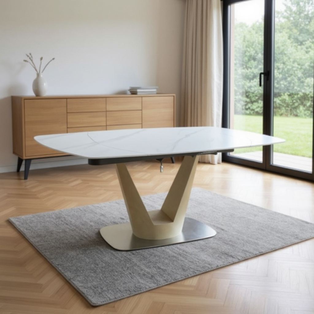 Lianico Extendable Dining Table (Turn to Extend)