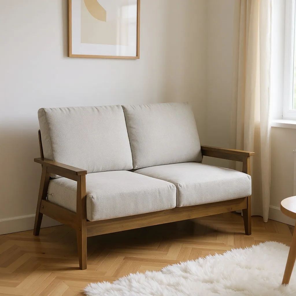 Orsaia Walnut 2 Seater Sofa