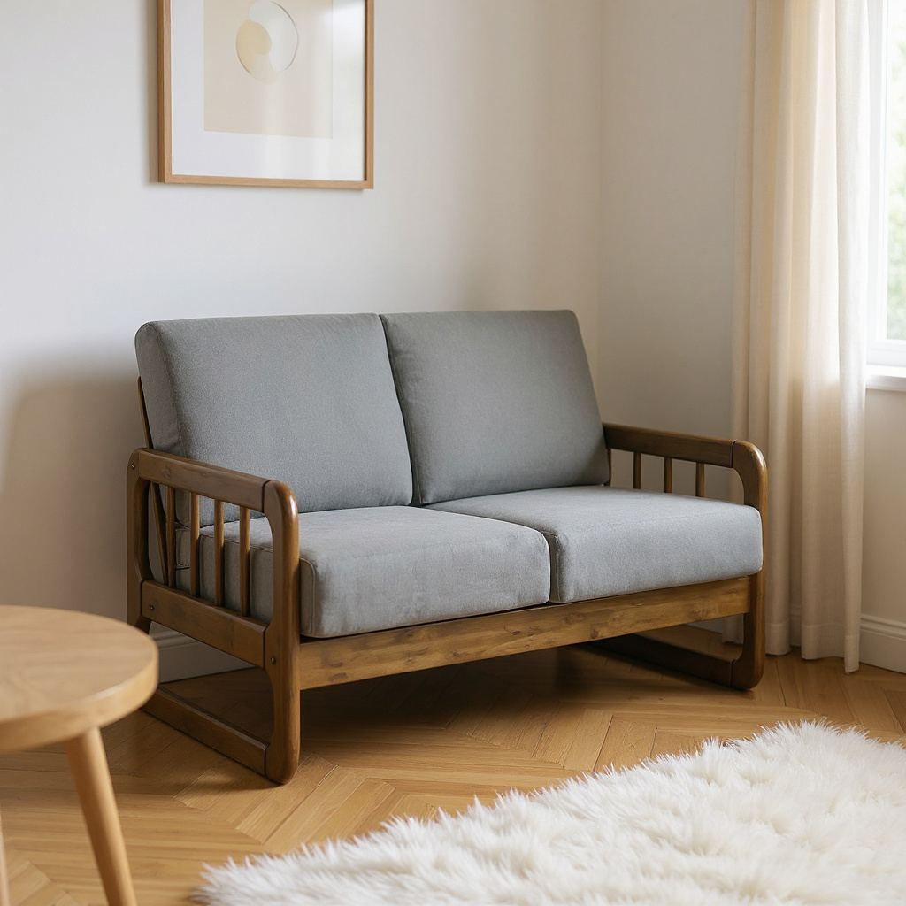 Verzate Walnut 2 Seater Sofa