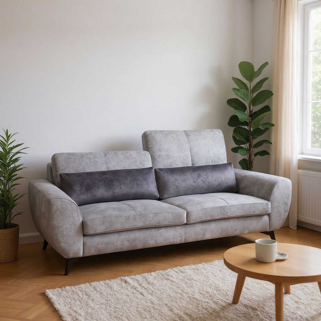 Tomassini High Tech Fabric Sofa with Adjustable Backrest