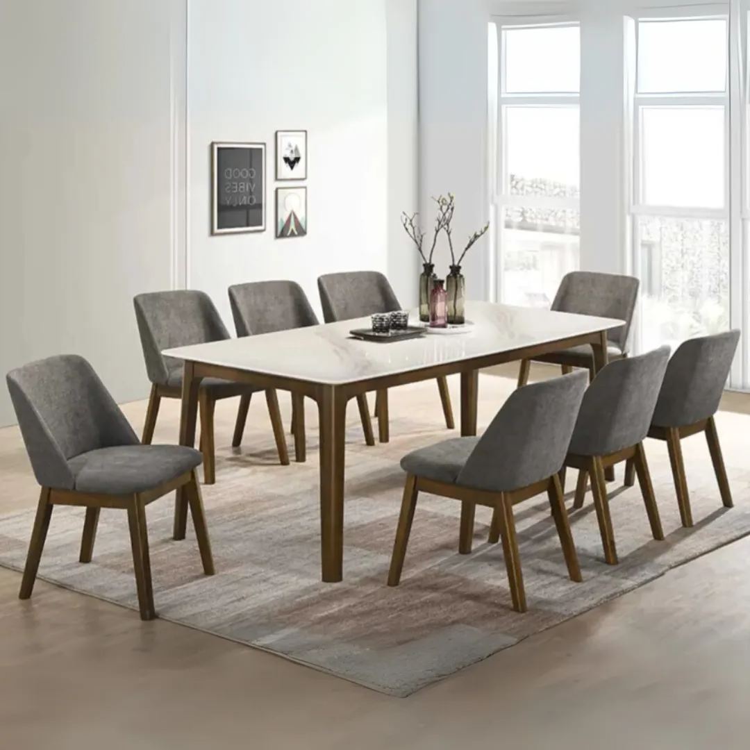 Ibusuki 2m Dining Table + 8 Awaji Dining Chairs