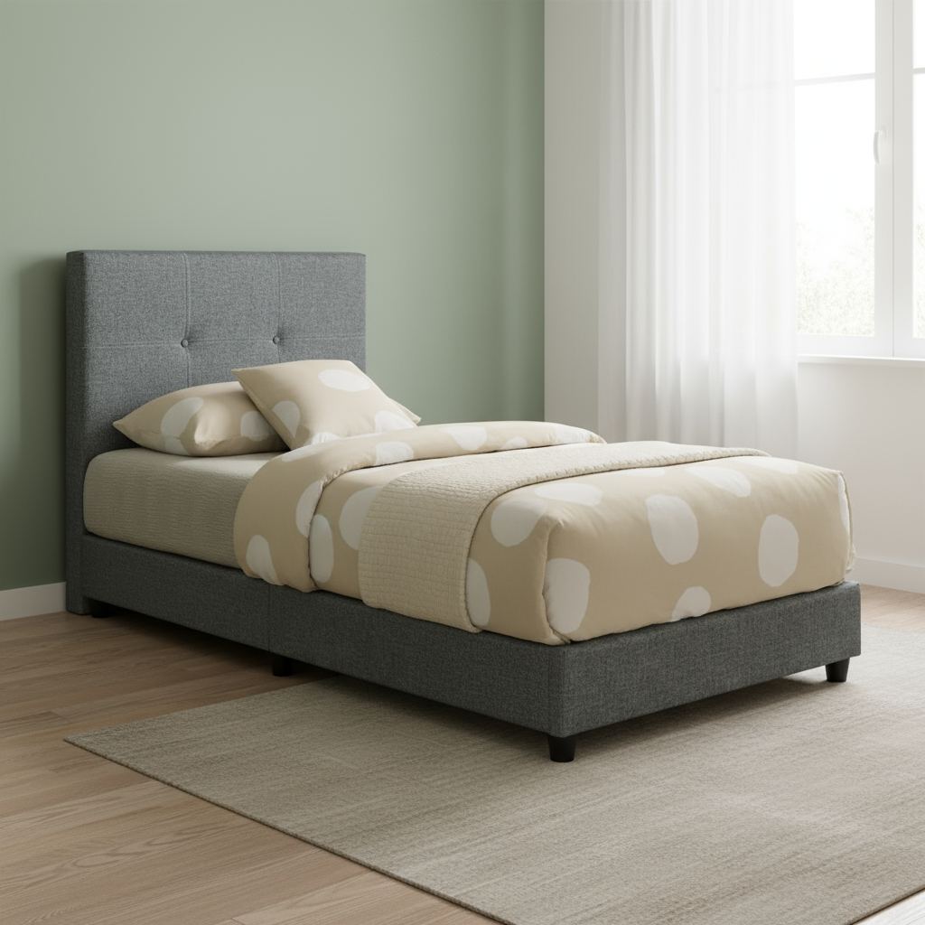 Essential Single Fabric Divan Bed Frame