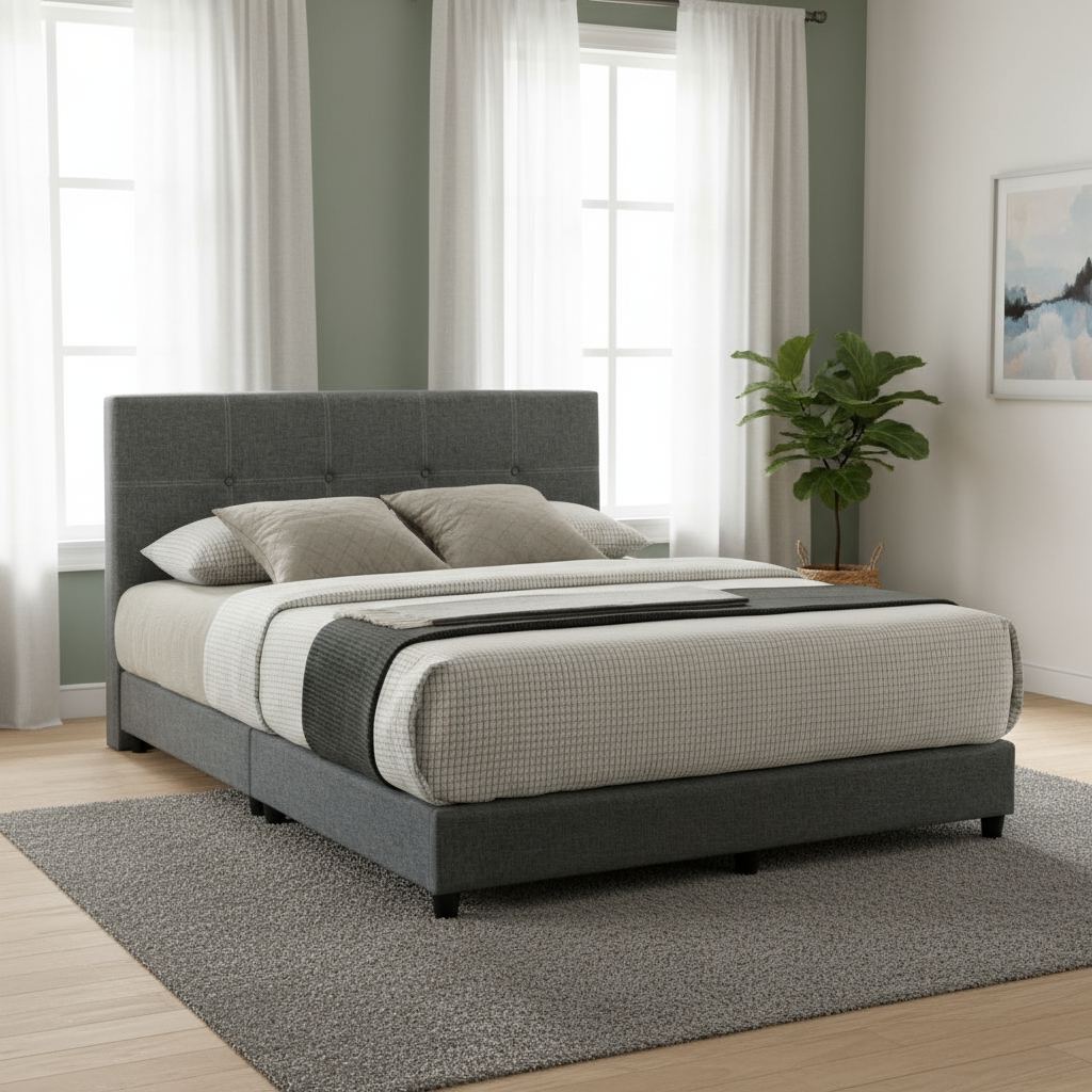 Essential Fabric Queen Bed Frame