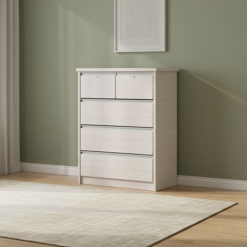 Essential 5 Drawer Cabinet (White)