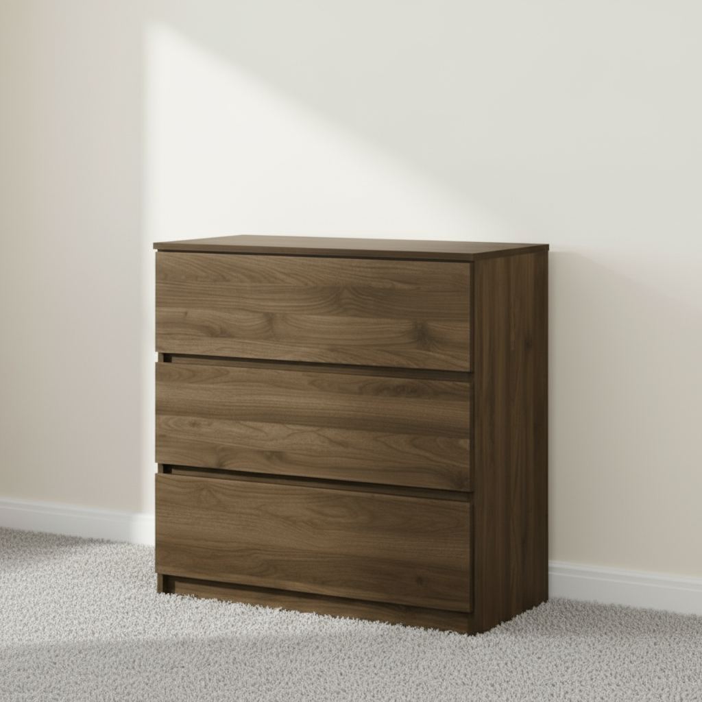 Lucas 3 Drawer Cabinet (Columbia Nut)