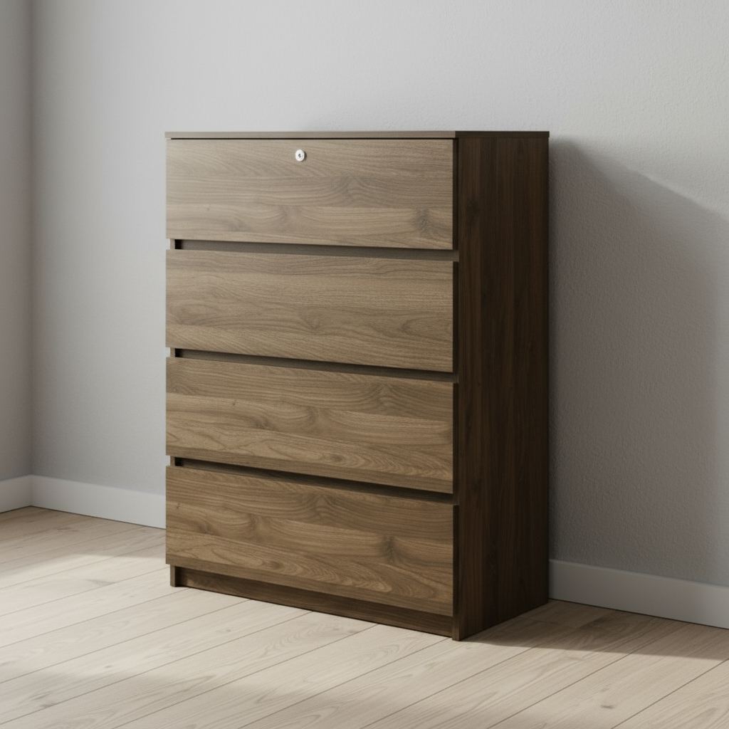 Lucas 4 Drawer Cabinet (Columbia Nut)