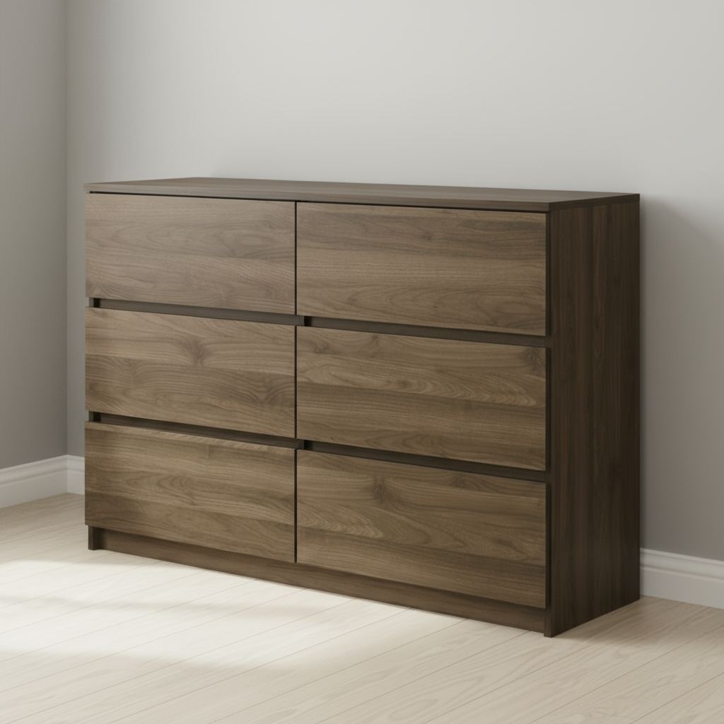 Lucas 6 Drawer Cabinet (Columbia Nut)