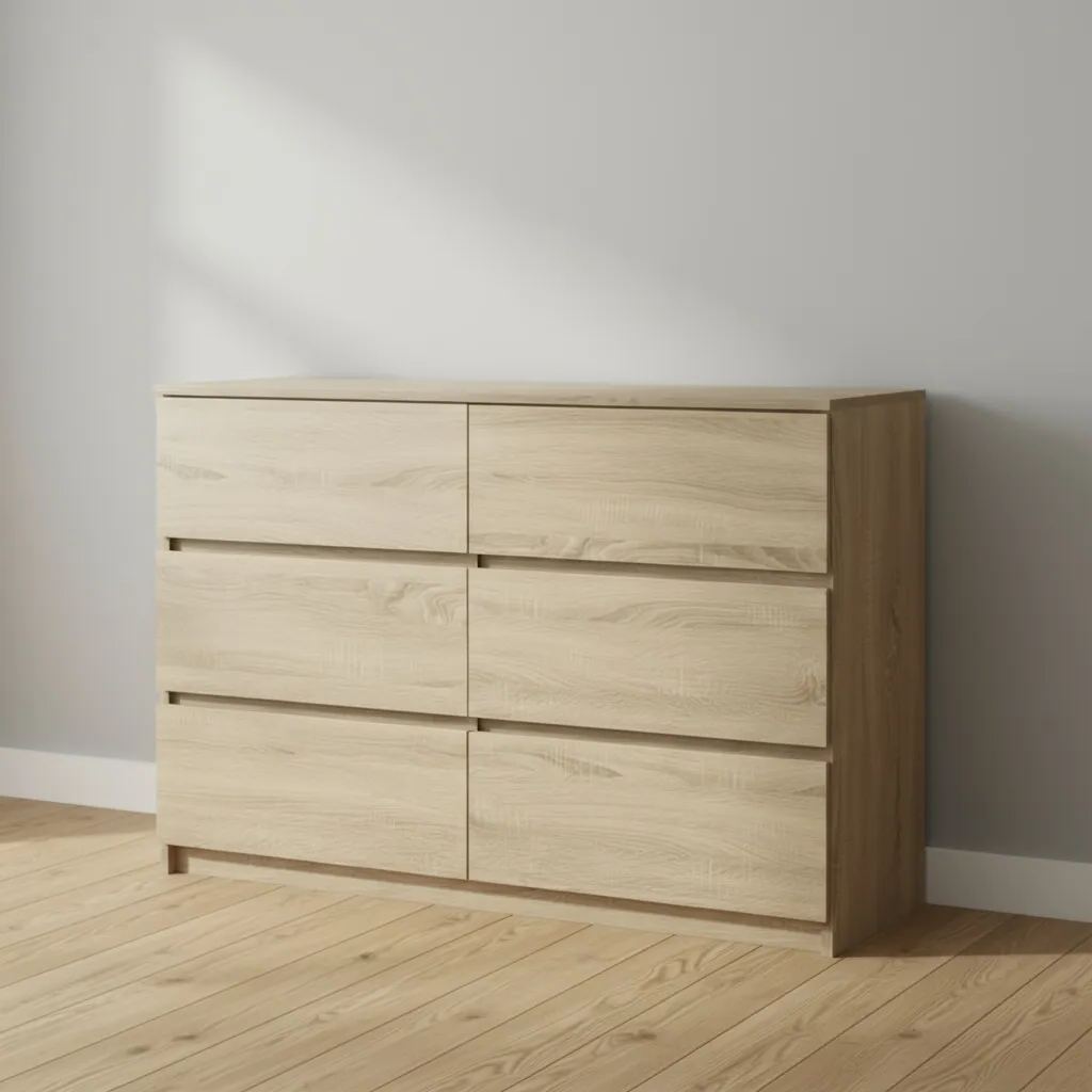 Lucas 6 Drawer Cabinet (Sonoma Oak)